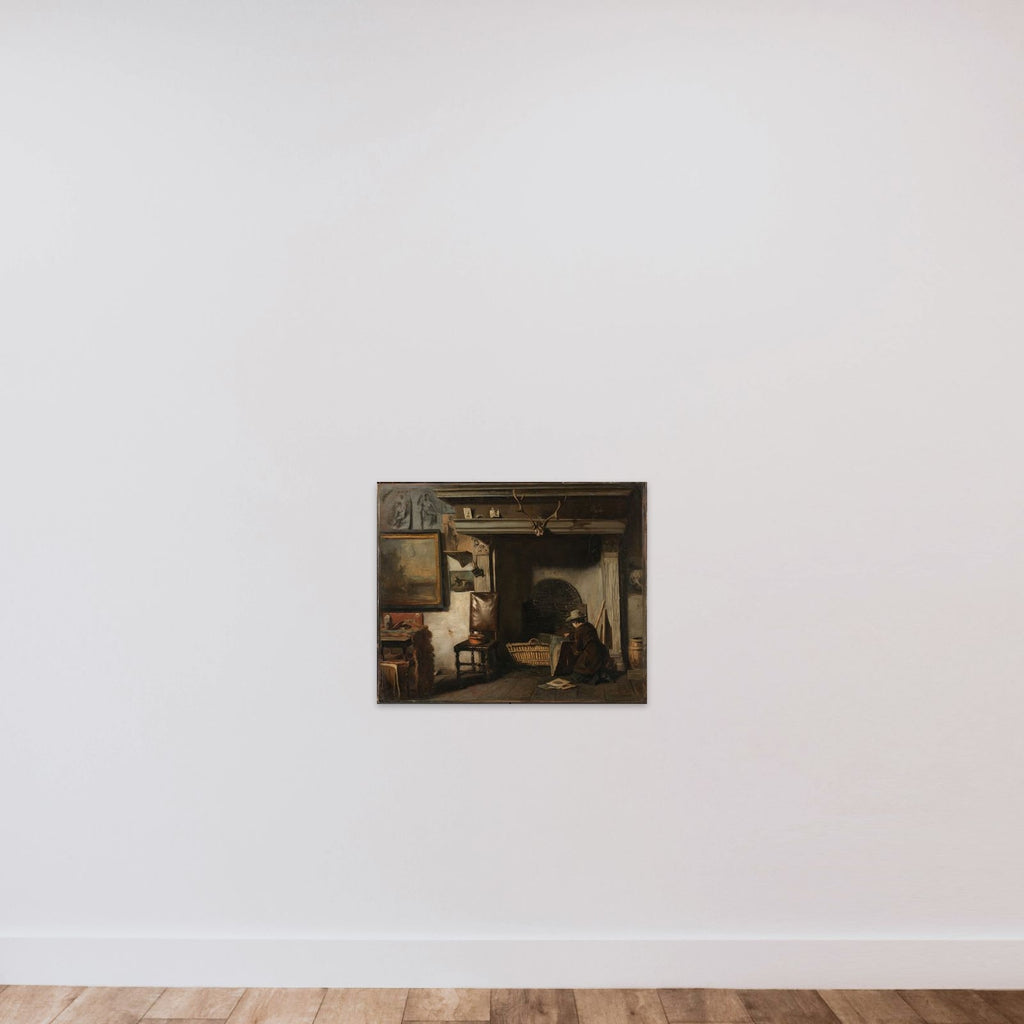 The Studio of the Haarlem Painter Pieter Frederik van Os unframed — shown to scale