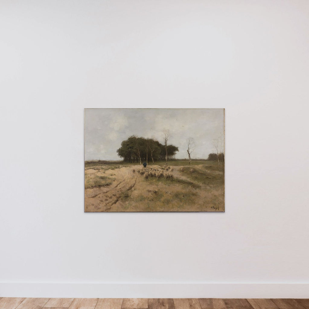 On the Heath near Laren unframed — shown to scale