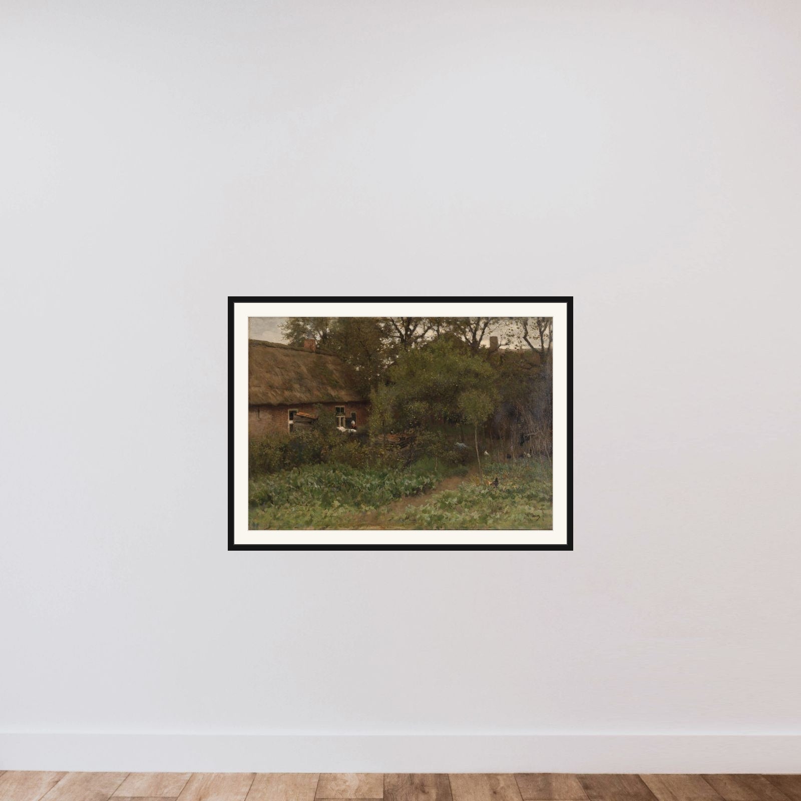The Vegetable Garden framed — shown to scale