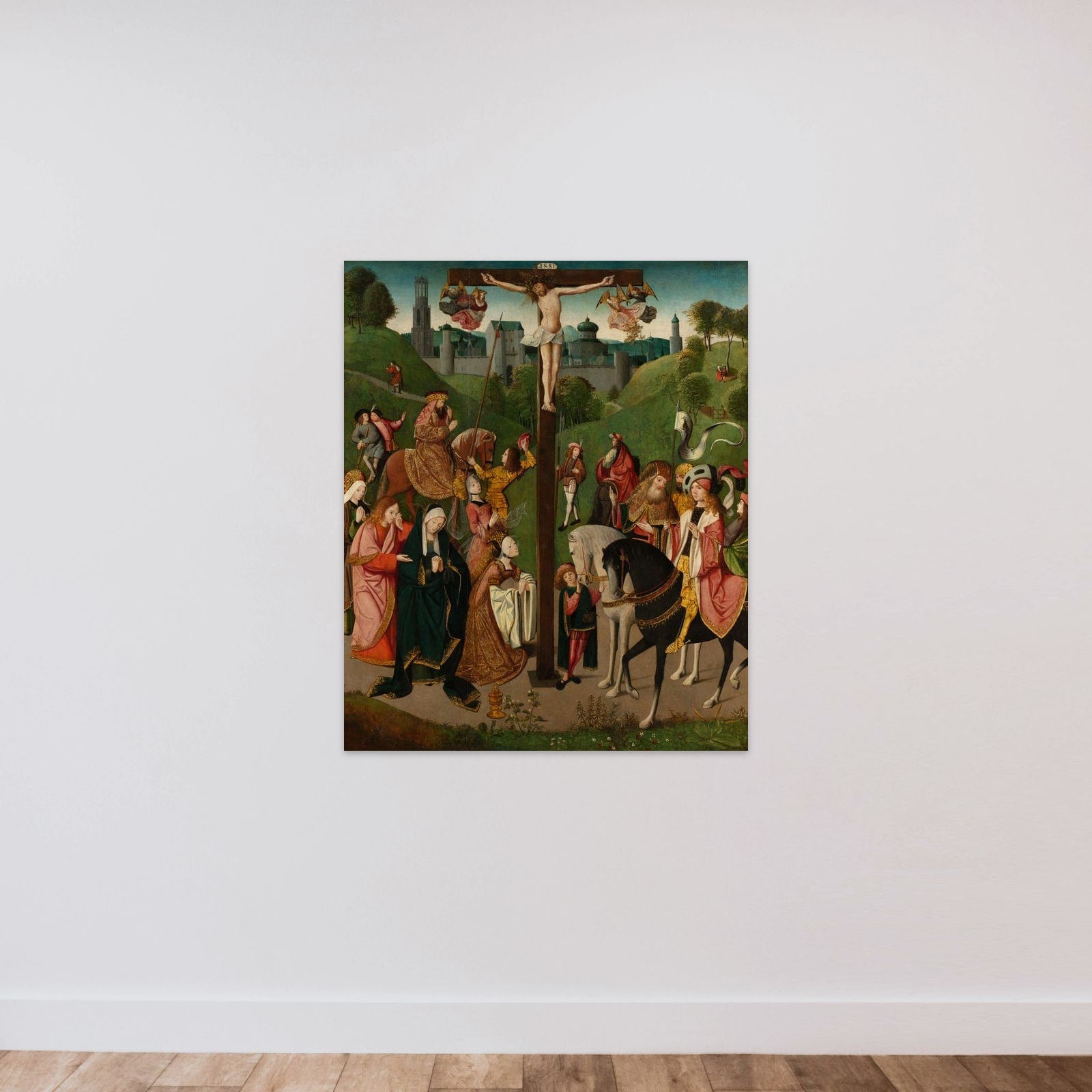 Christ on the Cross unframed — shown to scale