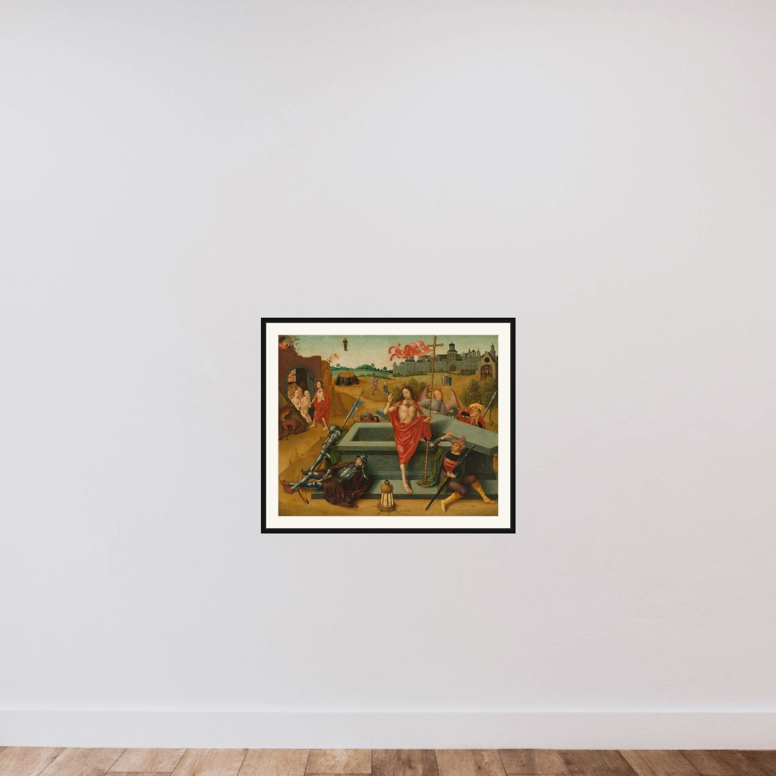 Resurrection of Christ framed — shown to scale