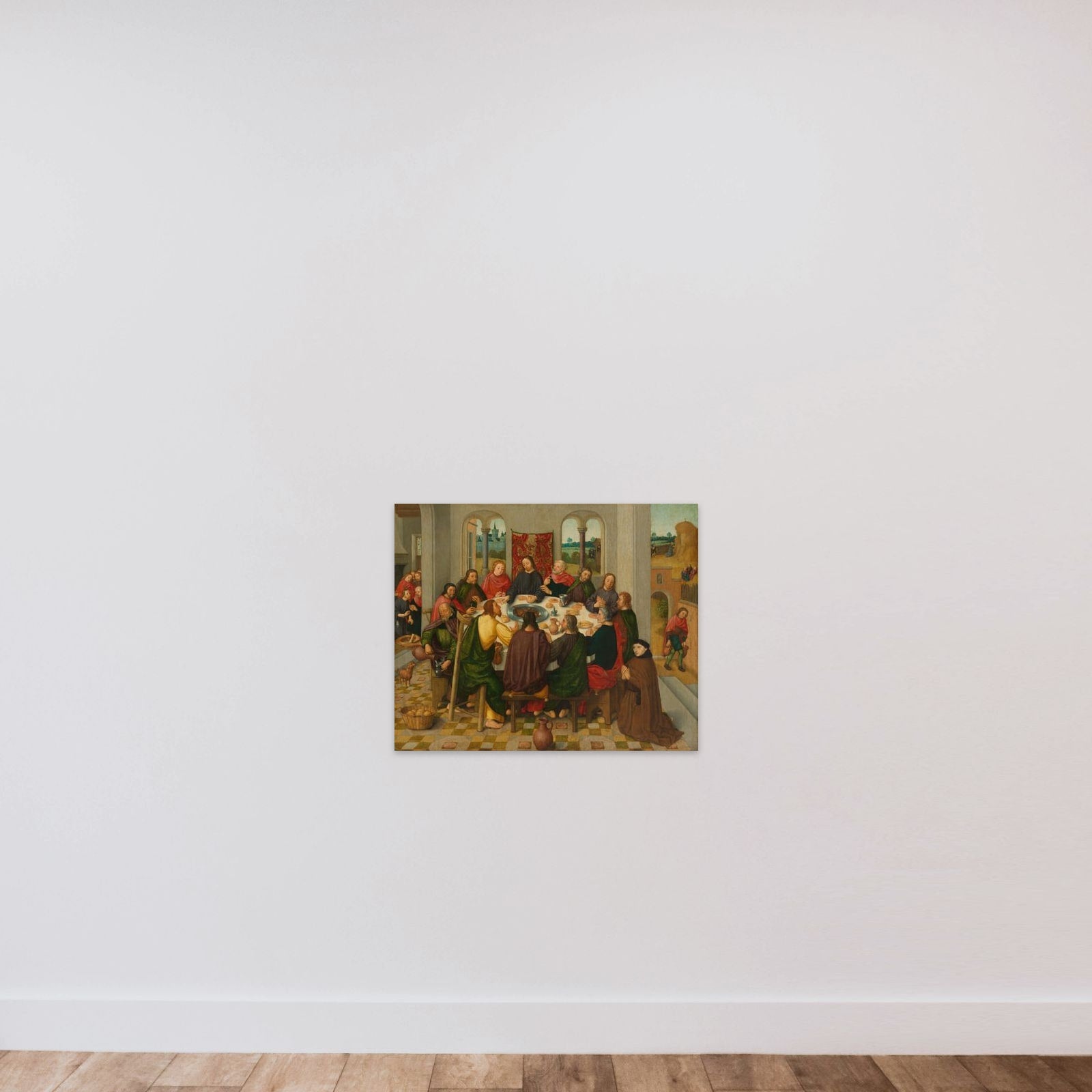 Last Supper unframed — shown to scale