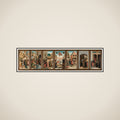 Polyptych with the Seven Works of Charity framed