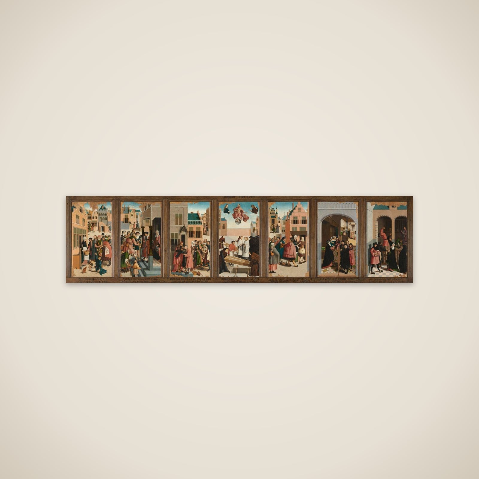 Polyptych with the Seven Works of Charity unframed print