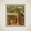 Wedding Feast of Saint Elizabeth of Hungary and Louis of Thuringia in the Wartburg, inner left wing of an altarpiece made for the Grote Kerk in Dordrecht framed