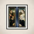 Two Wings of a Triptych with the Donor, Thomas Isaacq, accompanied by Saint Thomas (left, outer wing), and the Donor's Wife accompanied by Saint Margaret (right, outer wing) framed