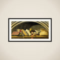 Still Life with Books in a Niche framed