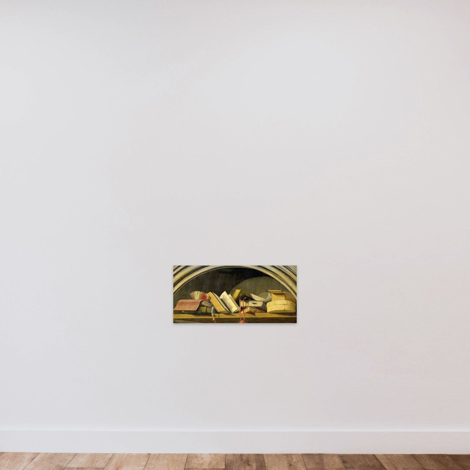 Still Life with Books in a Niche unframed — shown to scale