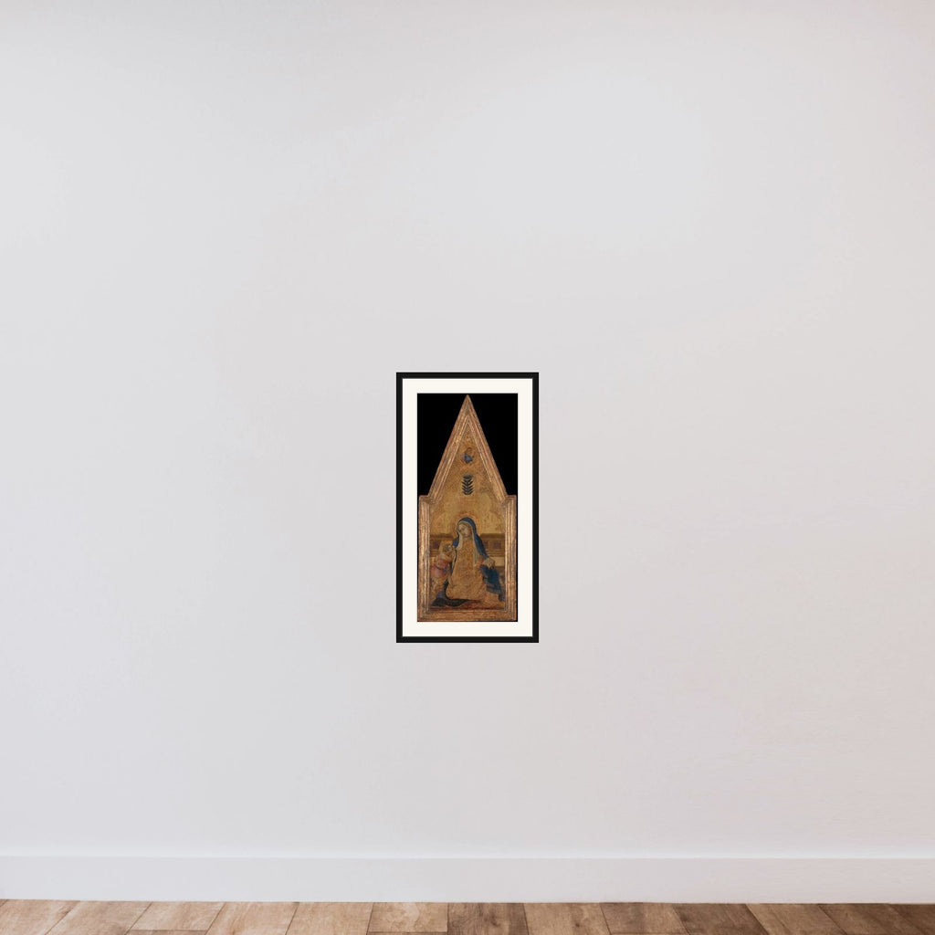 Madonna of Humility framed — shown to scale
