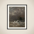 Lighthouse in Breaking Waves framed