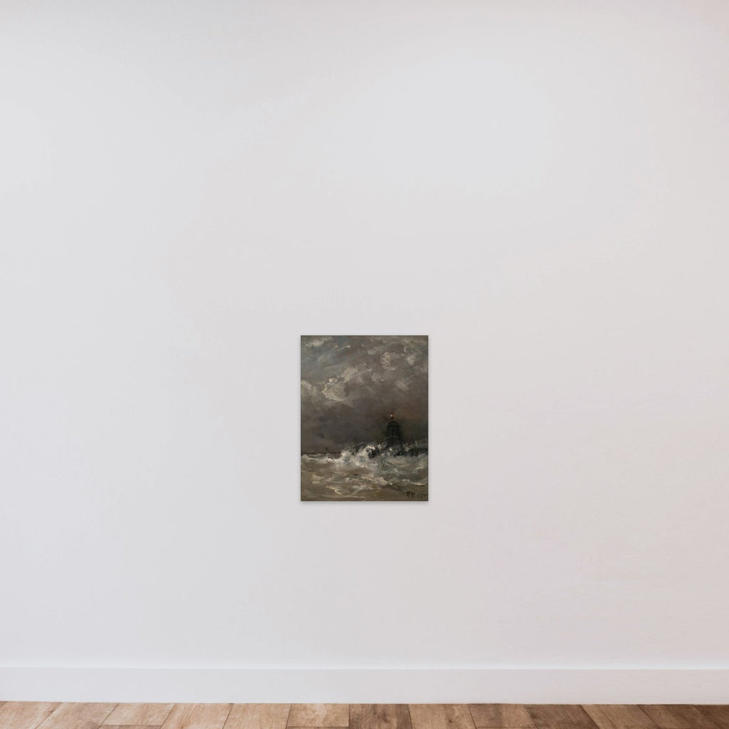Lighthouse in Breaking Waves unframed — shown to scale