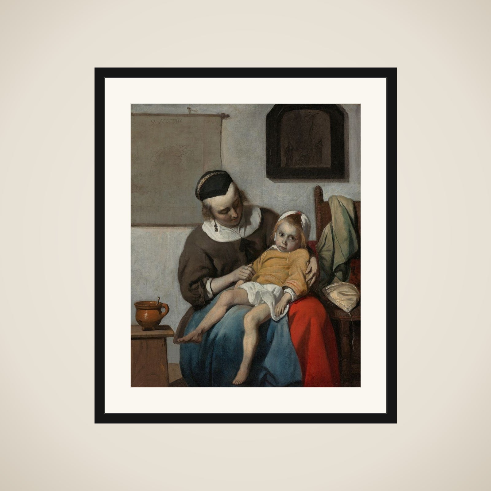 The Sick Child framed