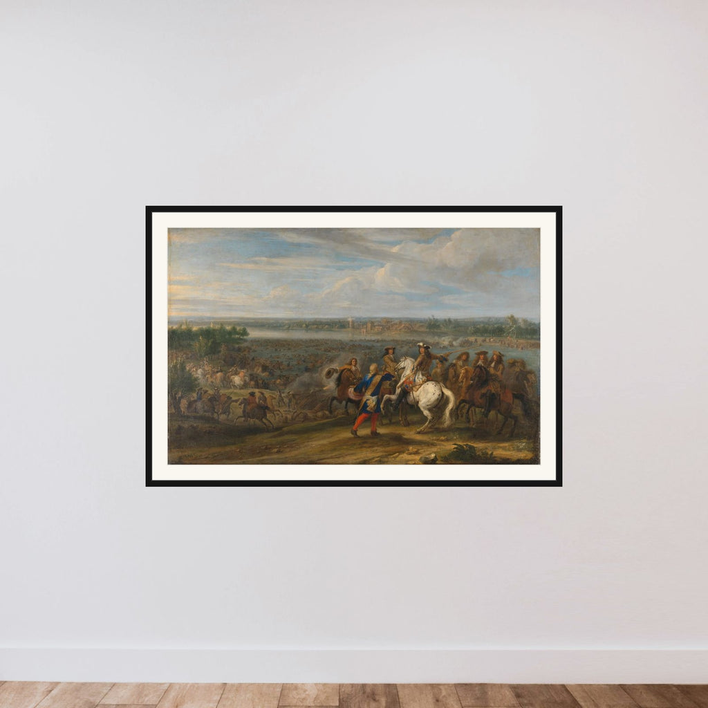 Louis XIV Crossing into the Netherlands at Lobith framed — shown to scale