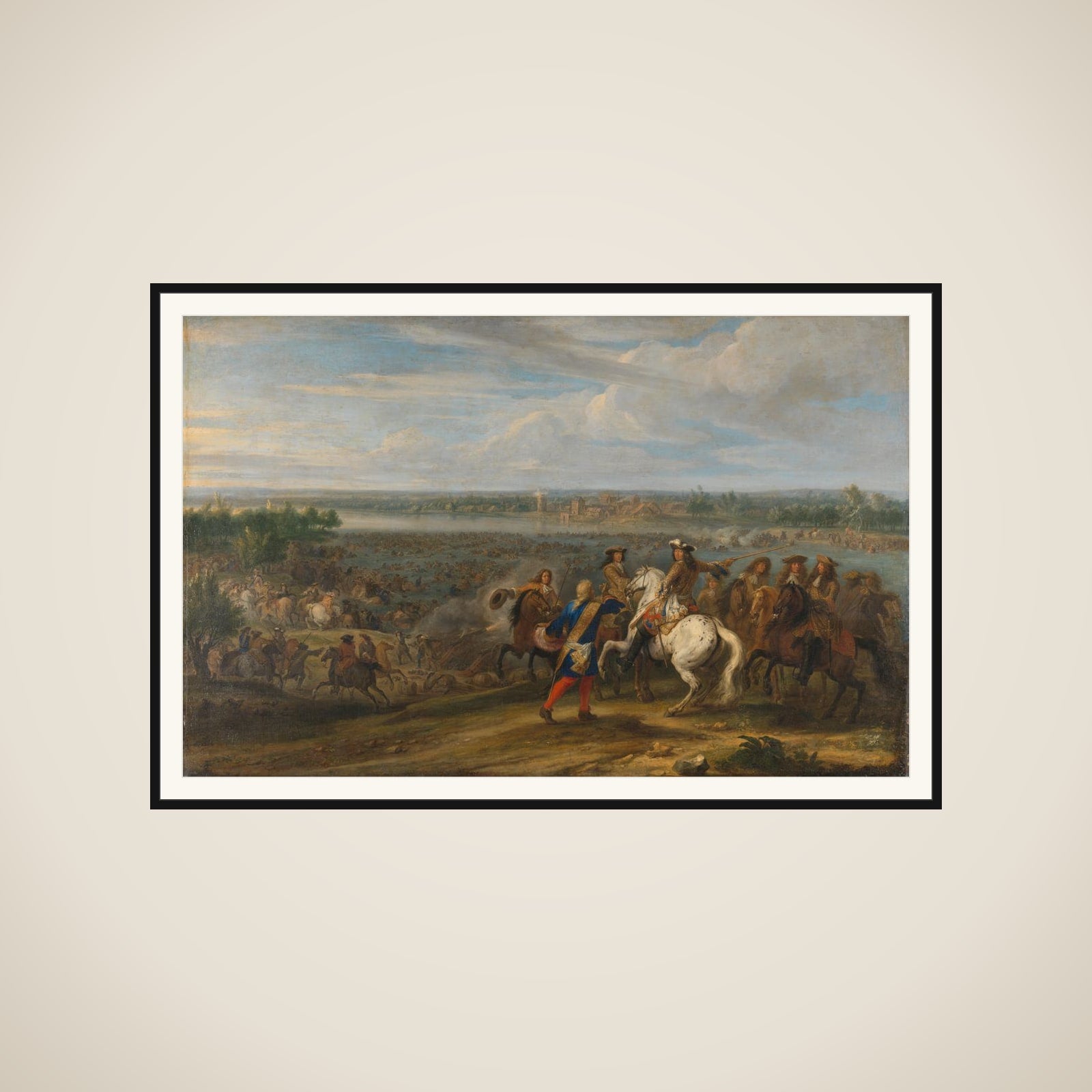 Louis XIV Crossing into the Netherlands at Lobith framed