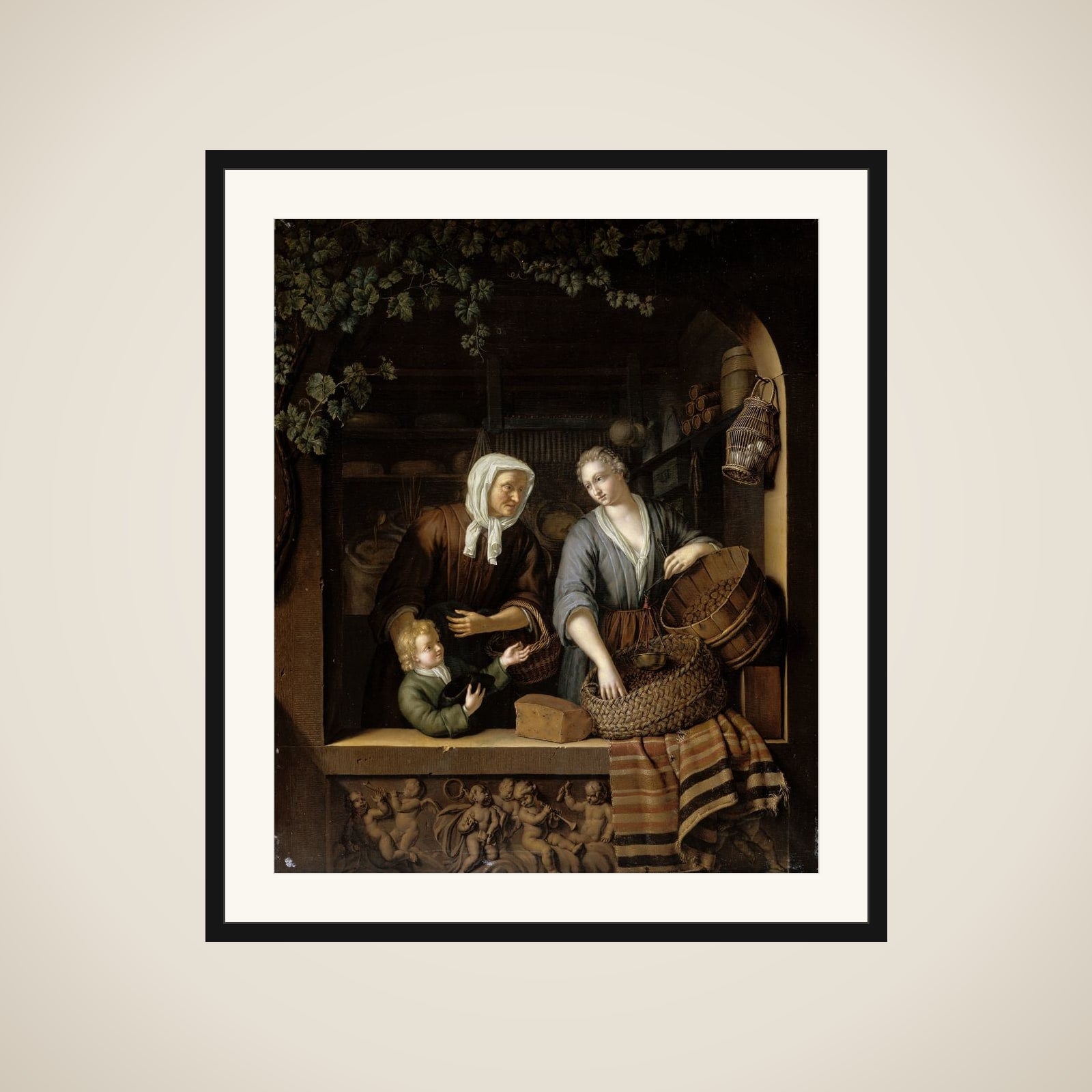 The Grocer’s Shop framed