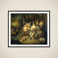 "Shepherds and Shepherdesses in a Landscape framed