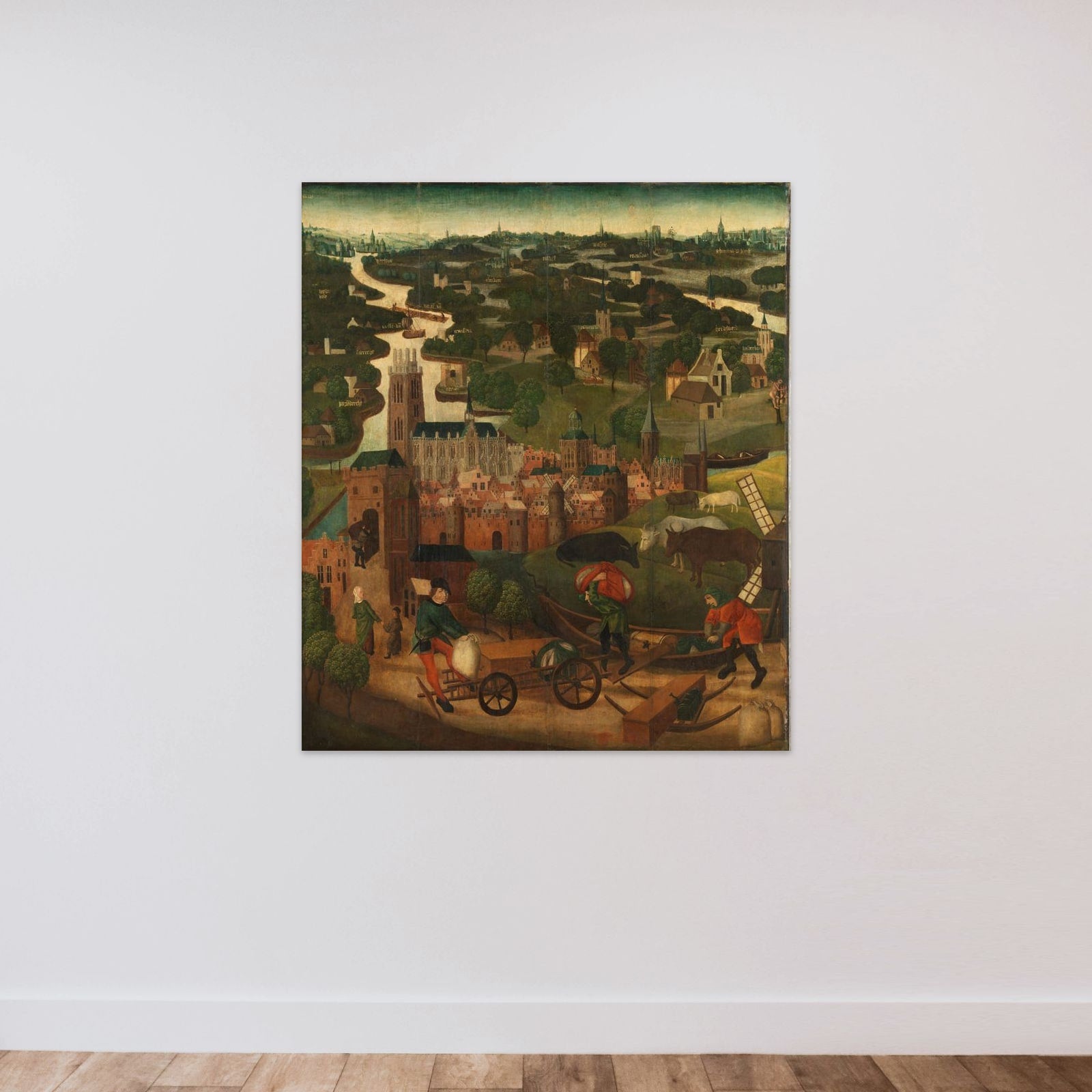 The Saint Elizabeth’s Day Flood unframed — shown to scale