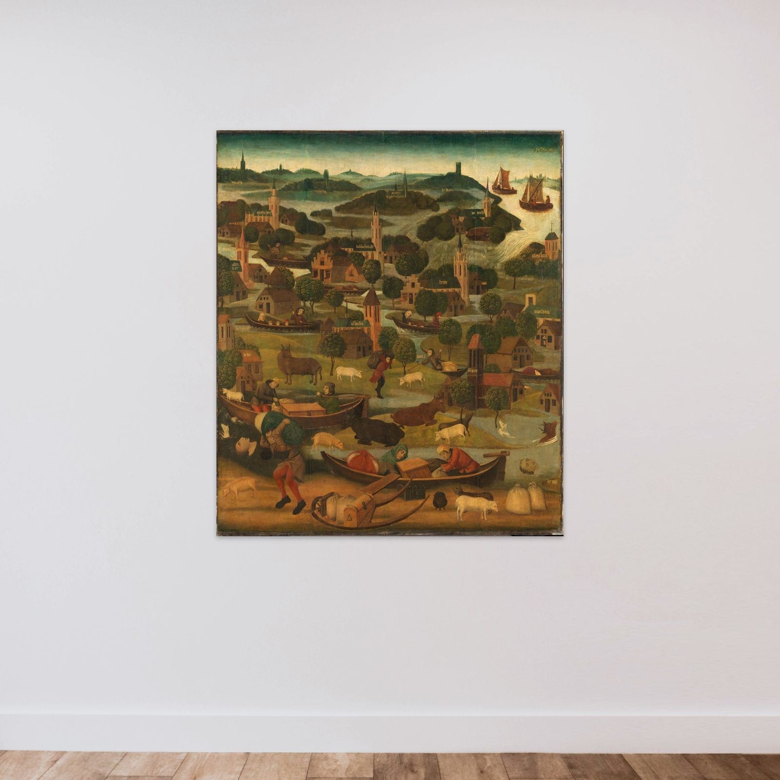 The Saint Elizabeth’s Day Flood unframed — shown to scale