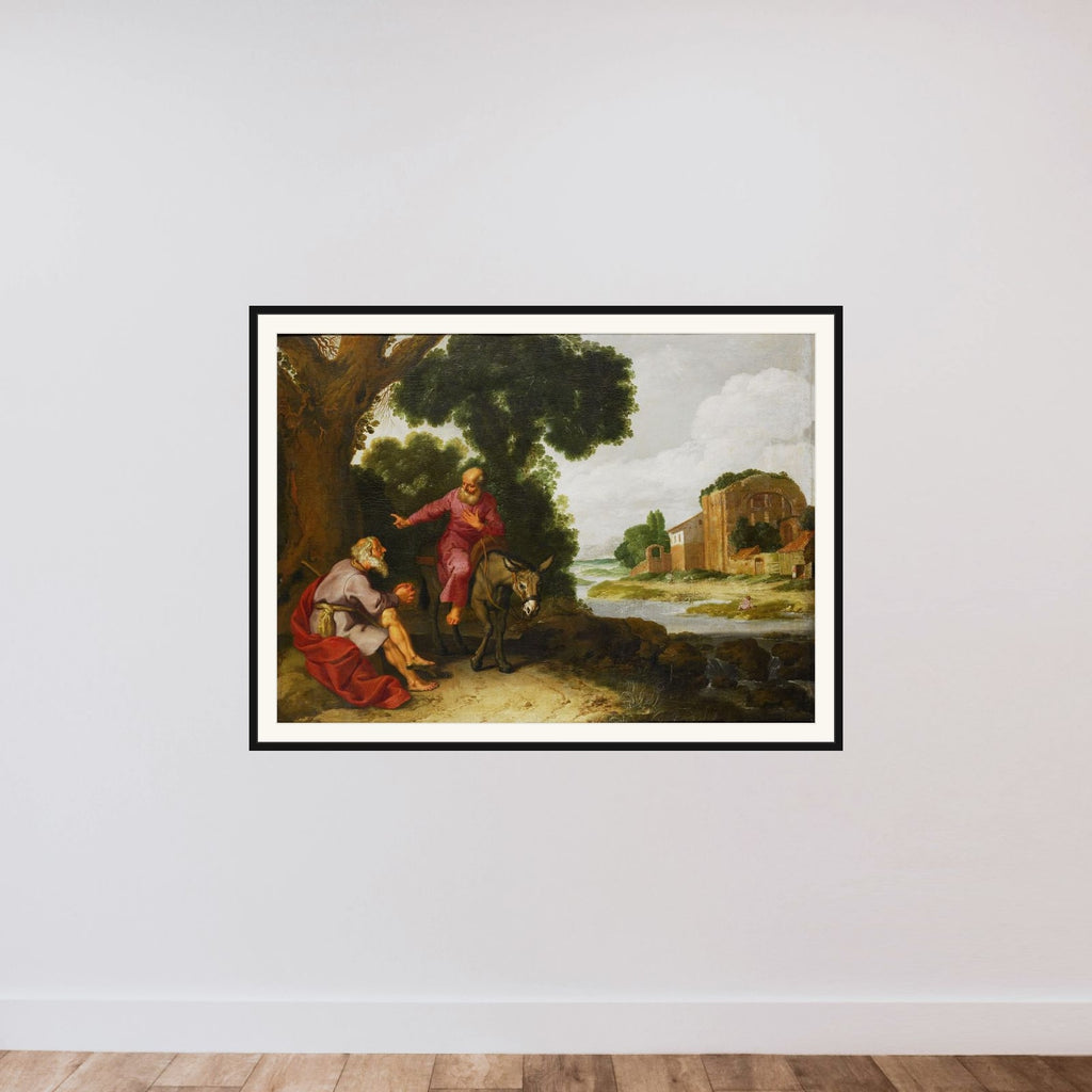The Prophet of Bethel Meets the Man of God from Judah framed — shown to scale