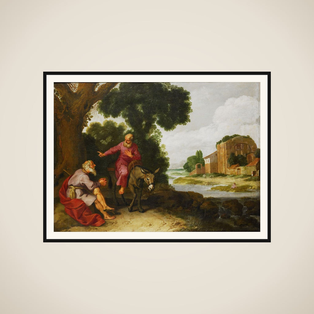 The Prophet of Bethel Meets the Man of God from Judah framed