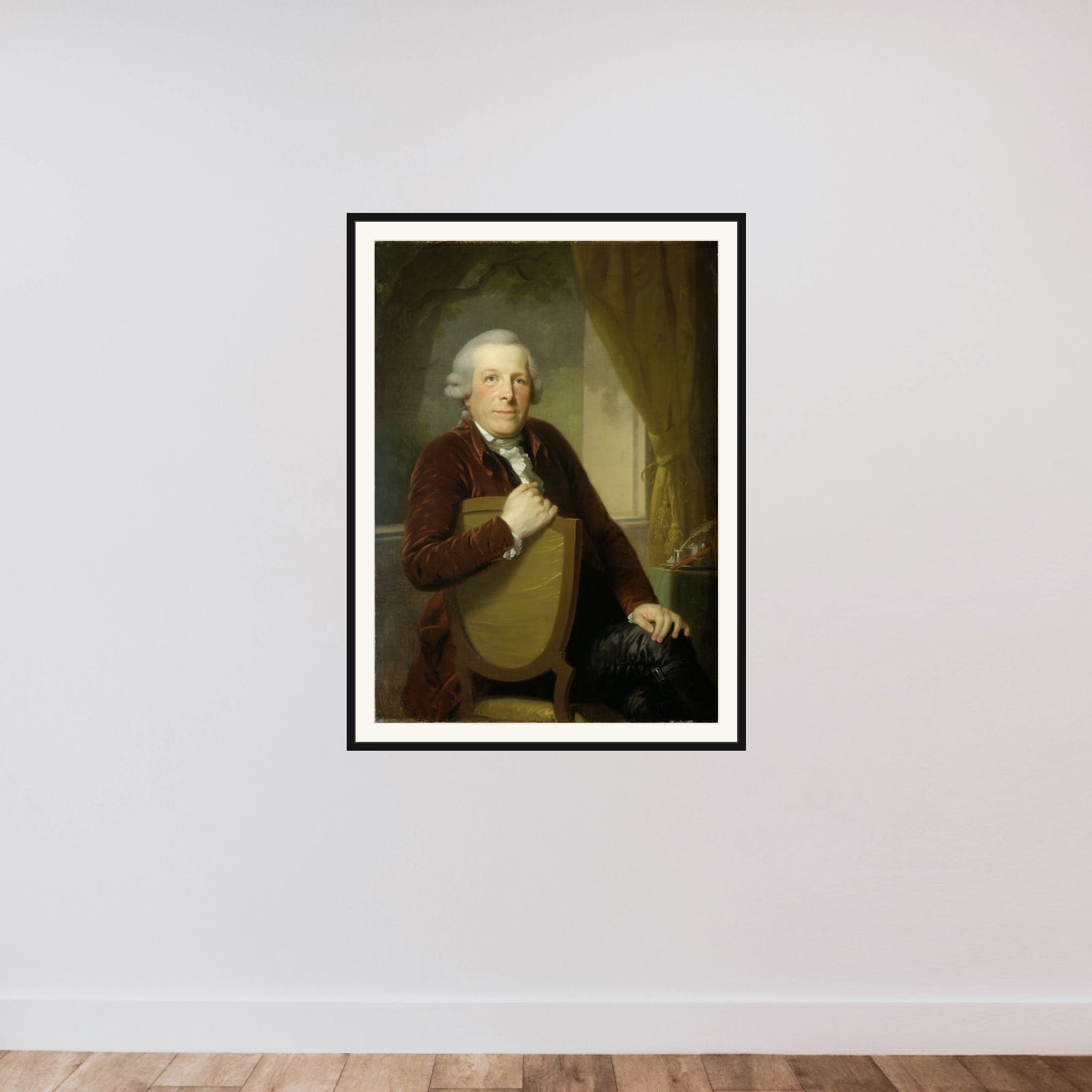 Portrait of Johannes Lublink II, Philosopher, Writer and Statesman framed — shown to scale