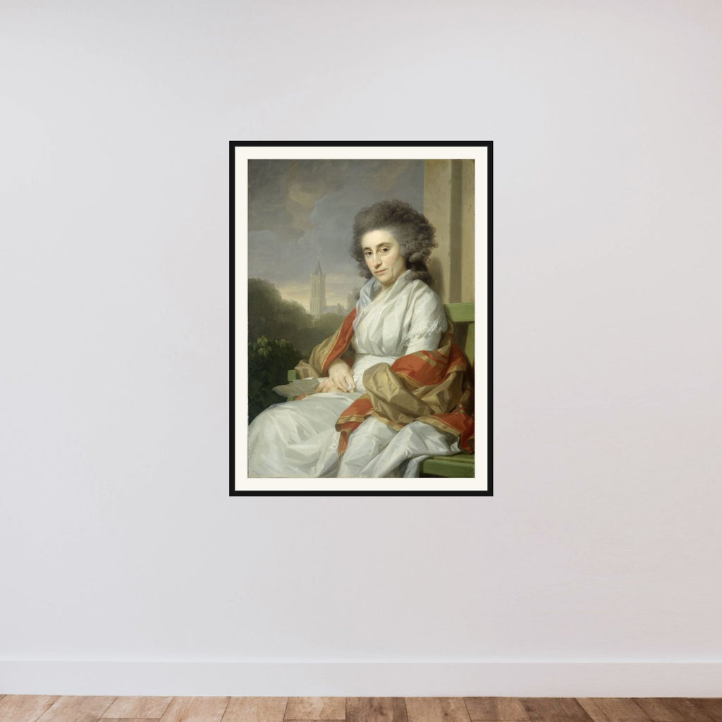 Portrait of Cornelia Rijdenius, Wife of Johannes Lublink II framed — shown to scale