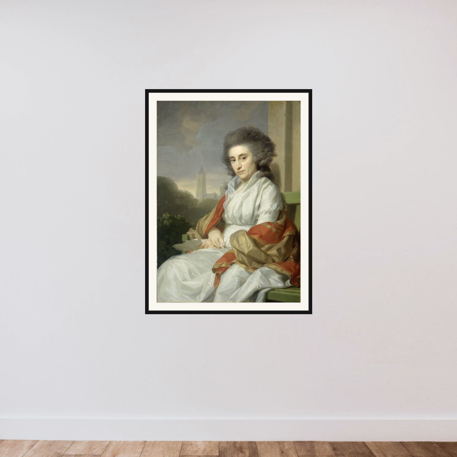 Portrait of Cornelia Rijdenius, Wife of Johannes Lublink II framed — shown to scale