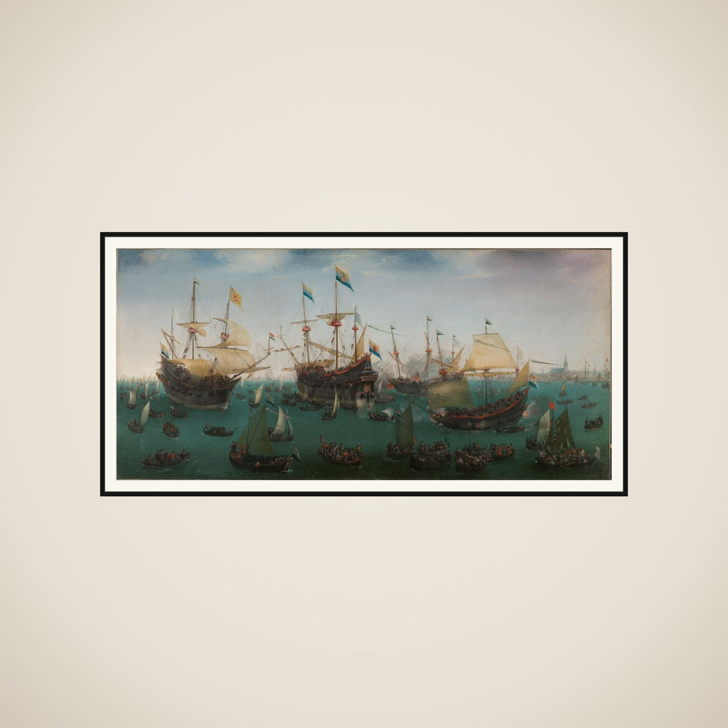 The Return to Amsterdam of the Second Expedition to the East Indies, 19 July 1599 framed