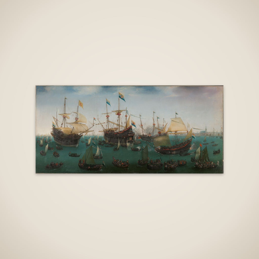 The Return to Amsterdam of the Second Expedition to the East Indies, 19 July 1599 unframed print