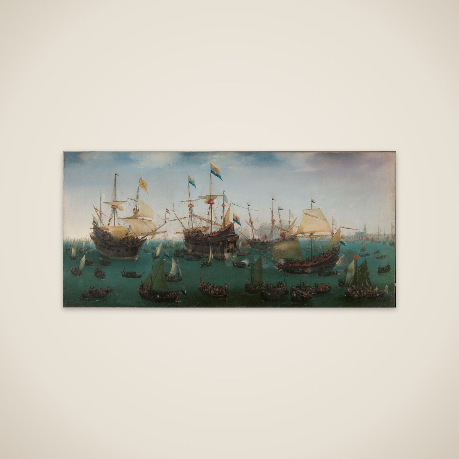 The Return to Amsterdam of the Second Expedition to the East Indies, 19 July 1599 unframed print