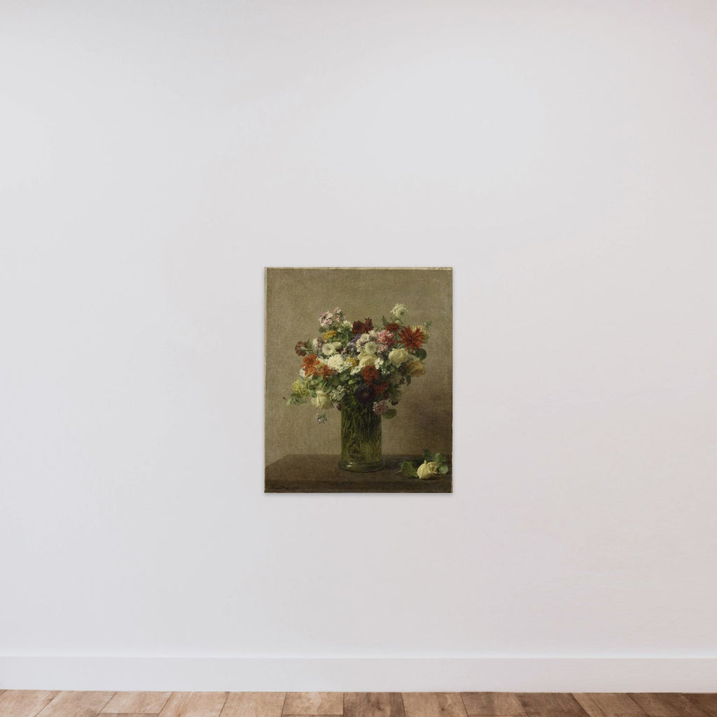 Still Life with Flowers unframed — shown to scale