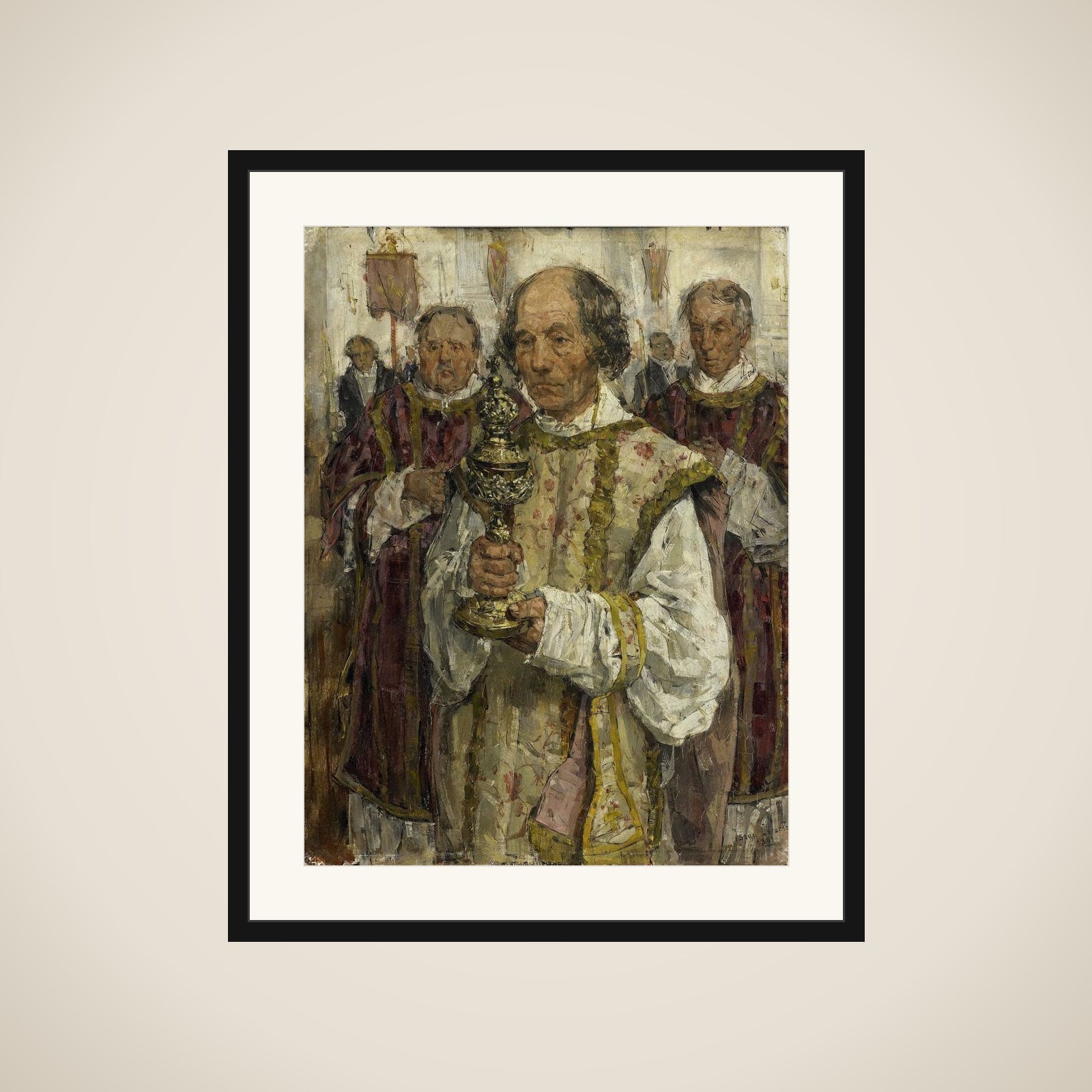 Procession in the Old Catholic Church in The Hague framed