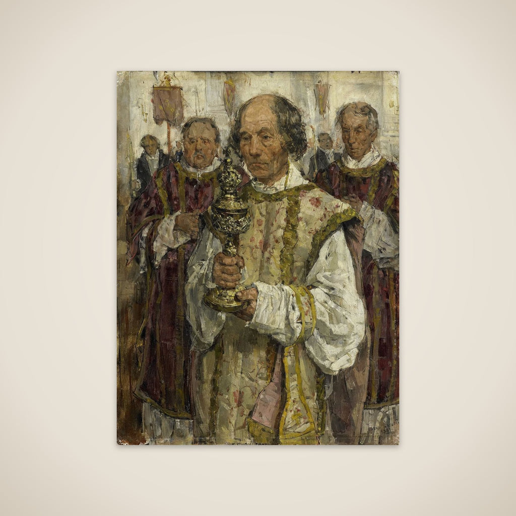 Procession in the Old Catholic Church in The Hague unframed print