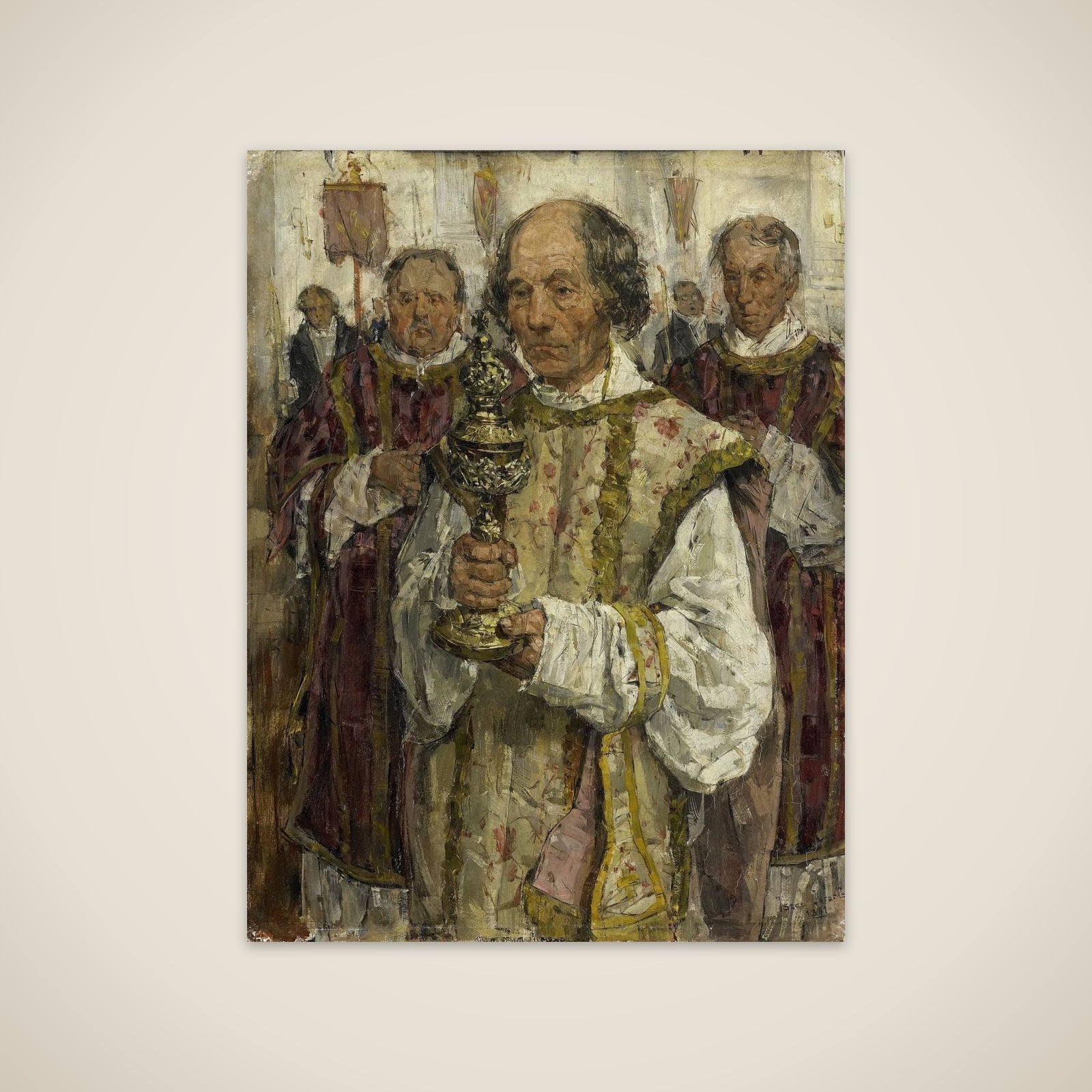 Procession in the Old Catholic Church in The Hague unframed print