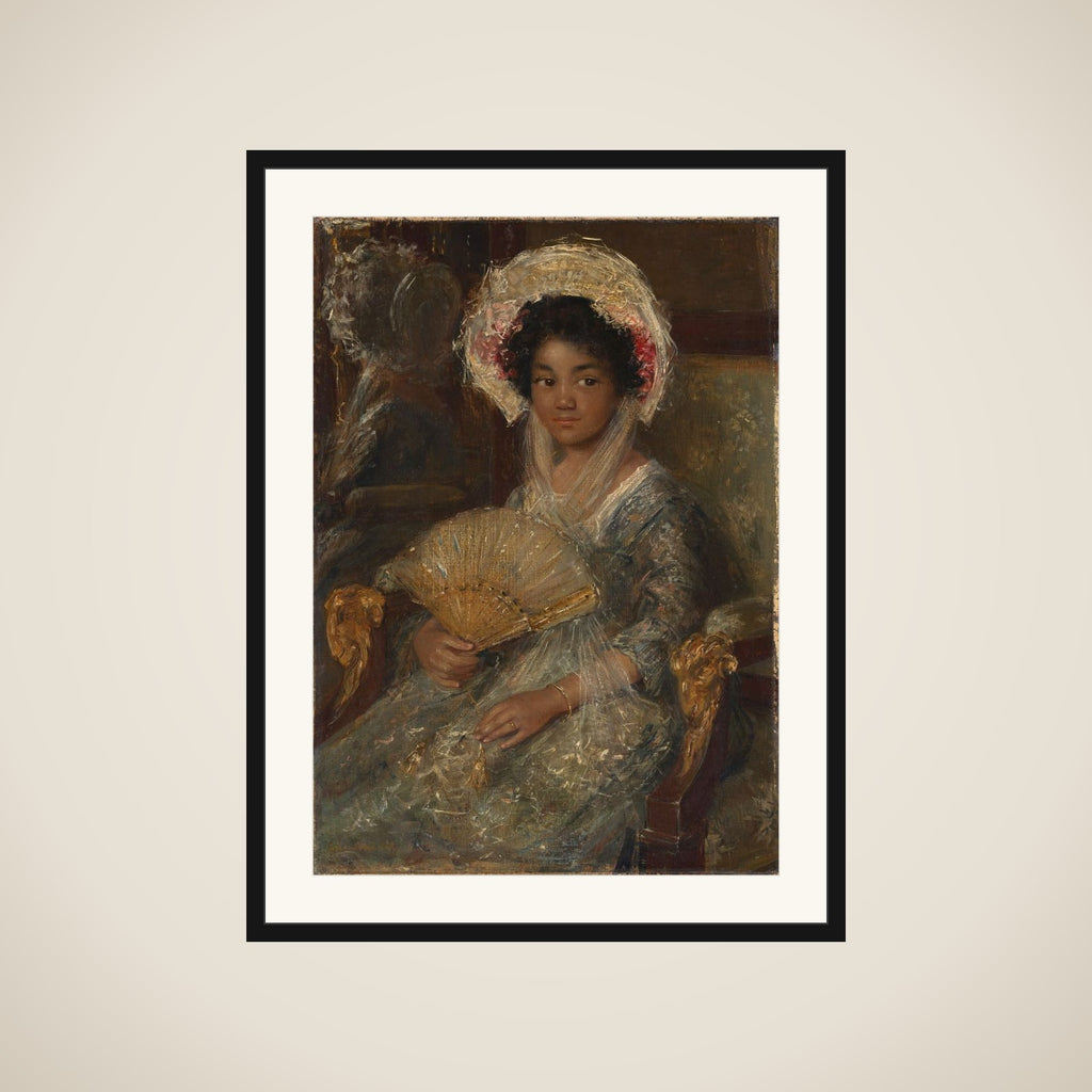 Young Woman with a Fan framed