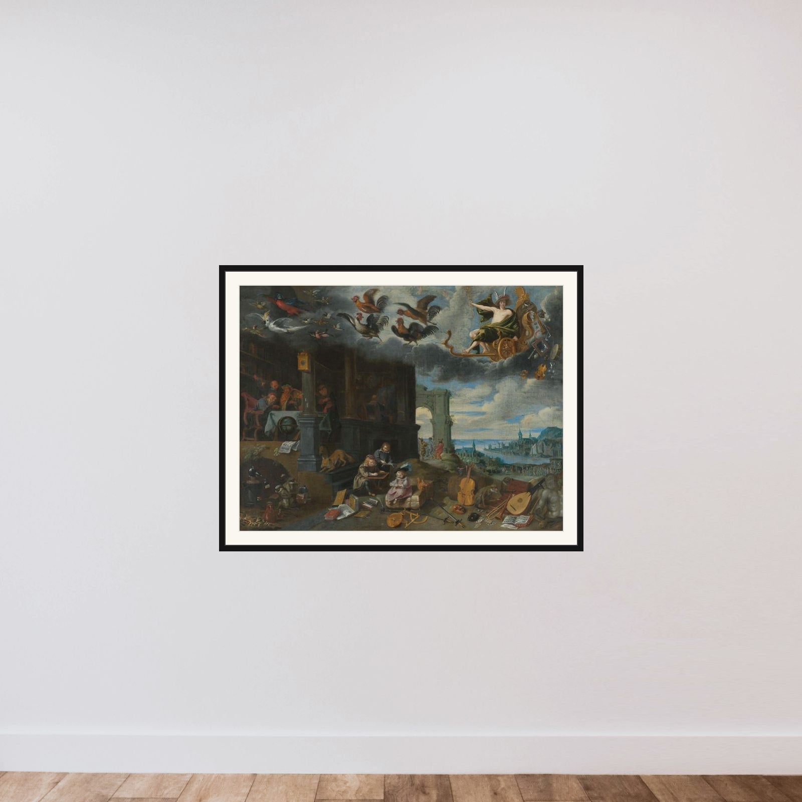 The Children of the Planet Mercury framed — shown to scale
