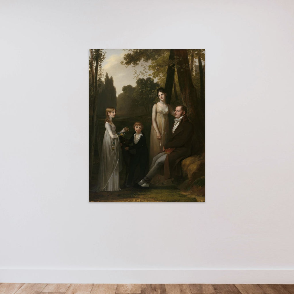Portrait of Rutger Jan Schimmelpenninck and Catharina Nahuys with their children unframed — shown to scale