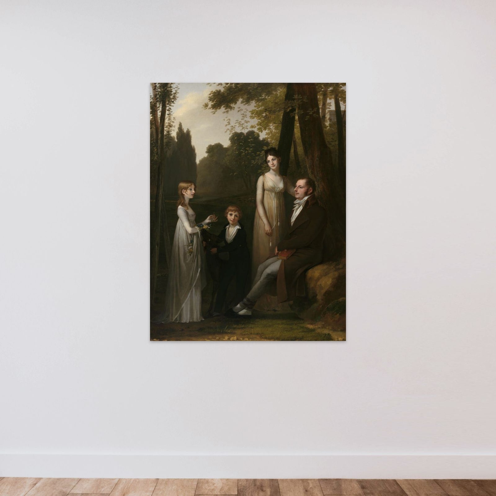 Portrait of Rutger Jan Schimmelpenninck and Catharina Nahuys with their children unframed — shown to scale