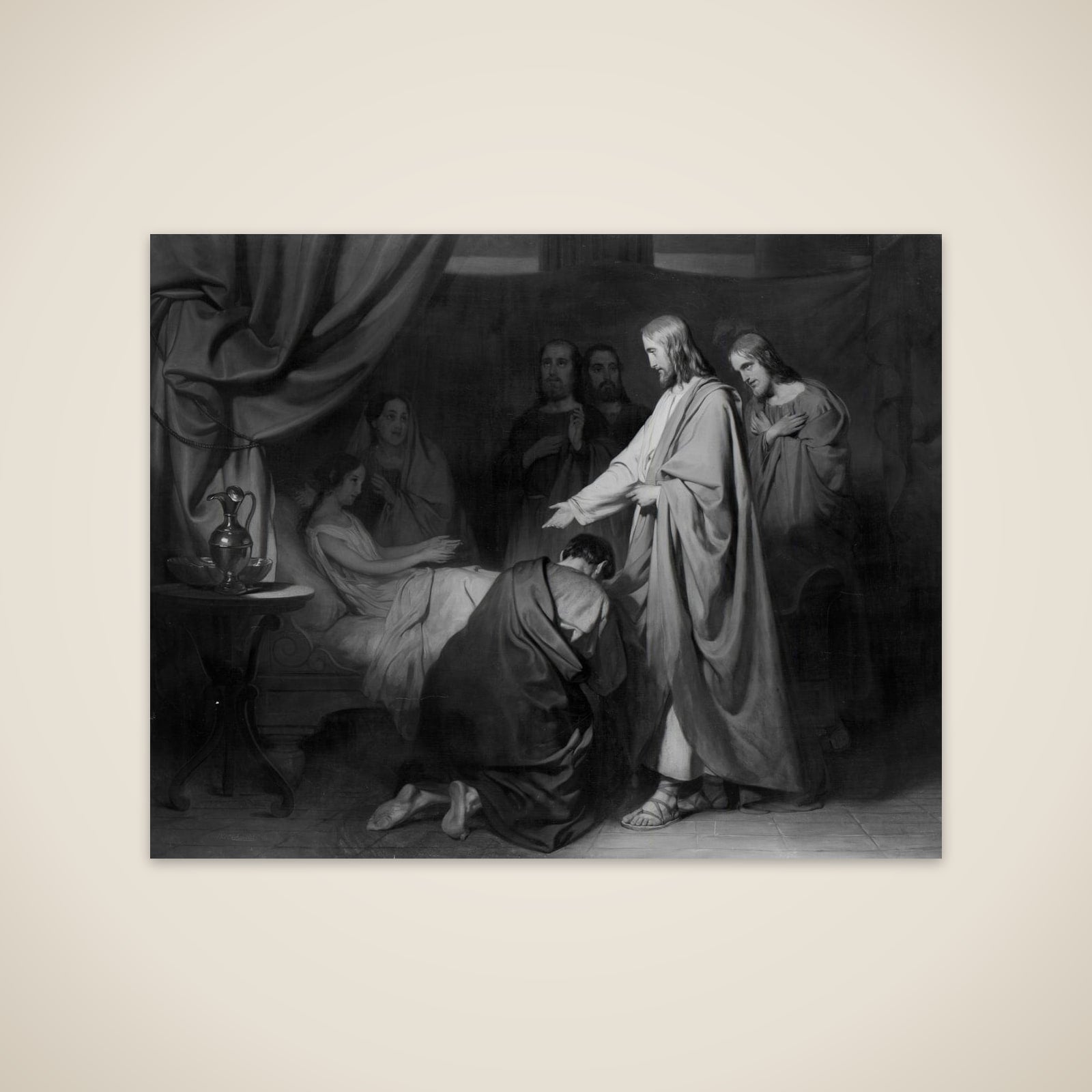 De opwekking van het dochtertje van Jaïrus unframed print