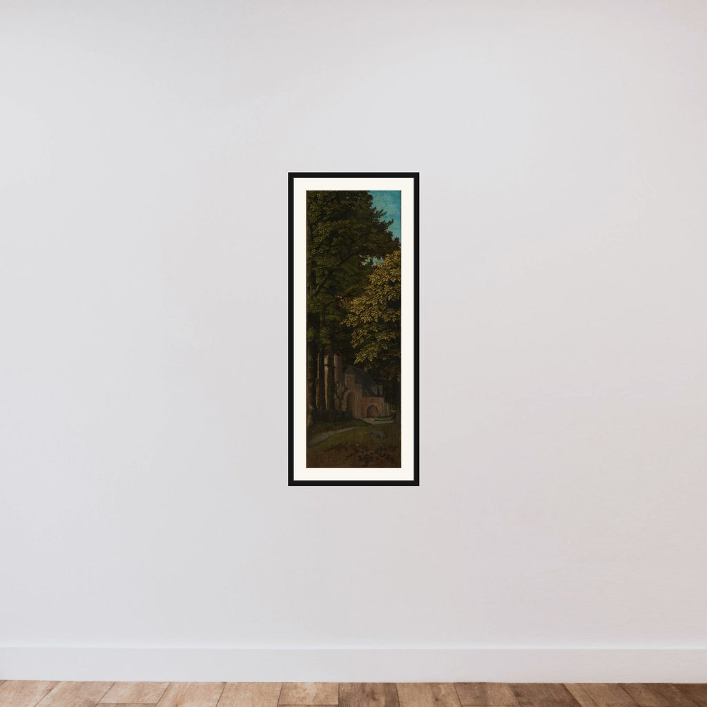 View in a Forest, Outer Left Wing of a Triptych framed — shown to scale