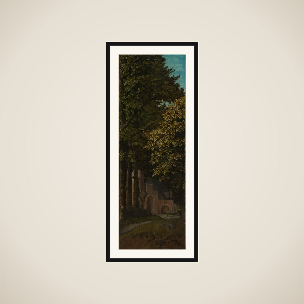 View in a Forest, Outer Left Wing of a Triptych framed