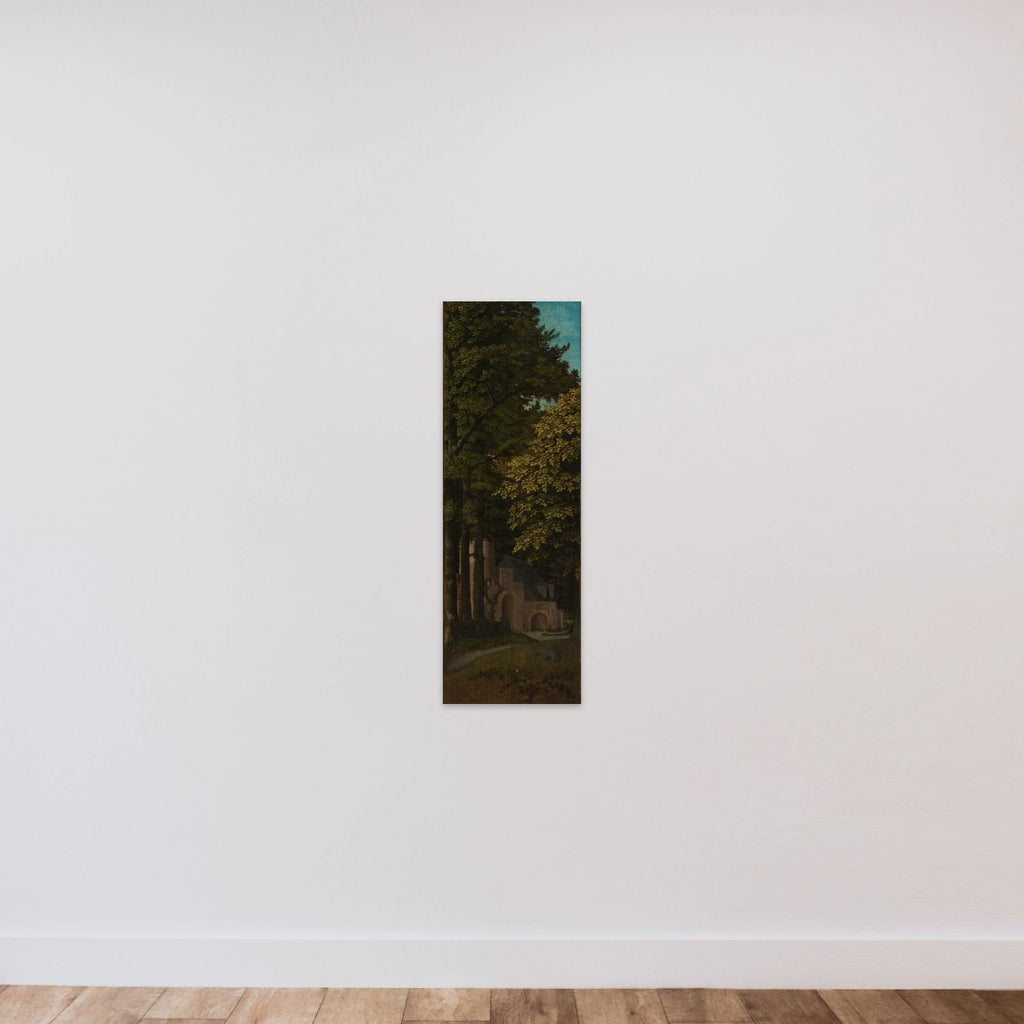 View in a Forest, Outer Left Wing of a Triptych unframed — shown to scale