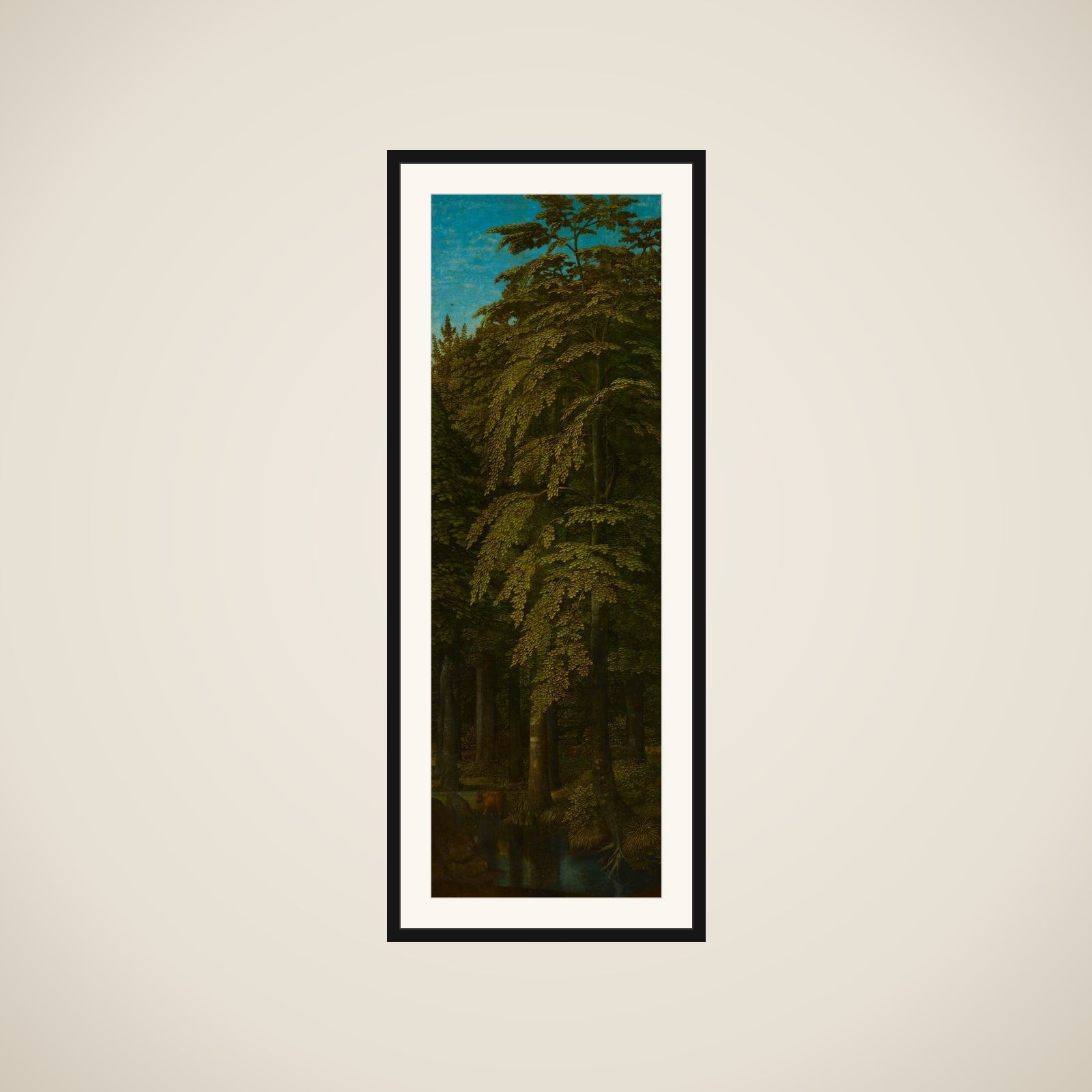 View in a Forest, outer right wing of a triptych framed