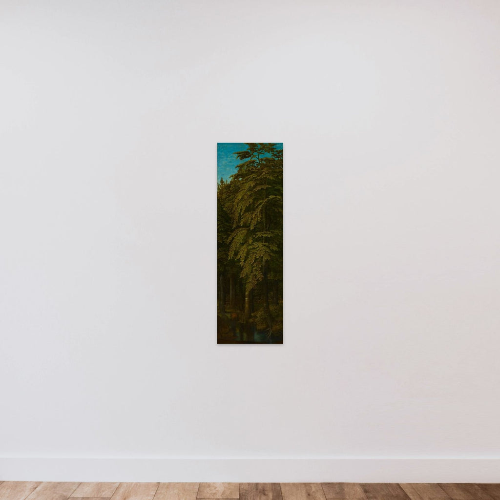 View in a Forest, outer right wing of a triptych unframed — shown to scale