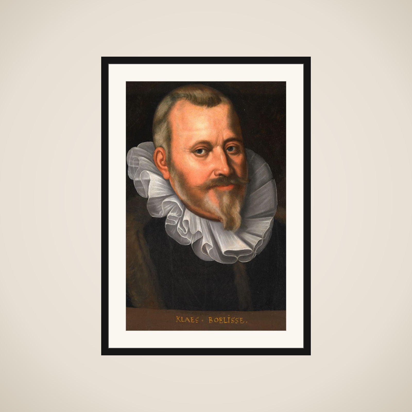 Portrait of Claes Allertsz Boelens (1550-1615) framed