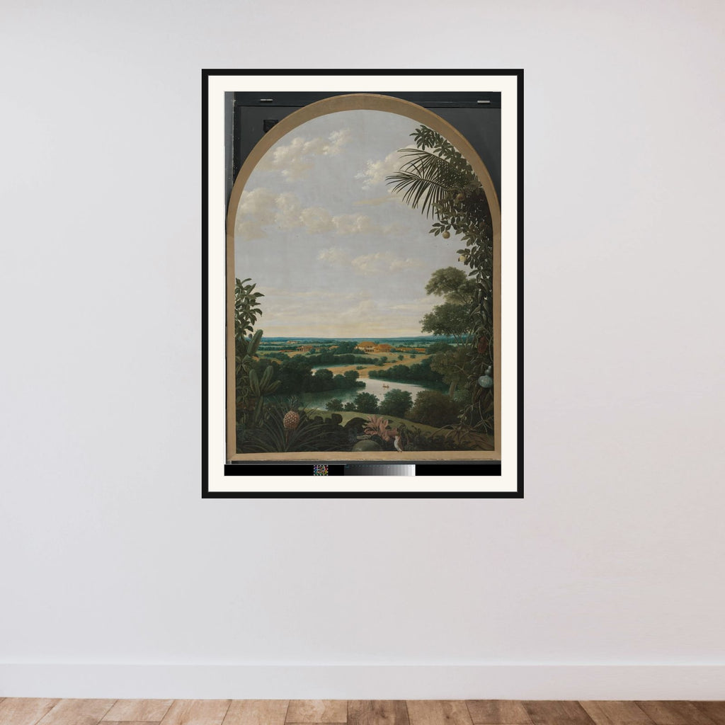 Landscape in Dutch Brazil framed — shown to scale