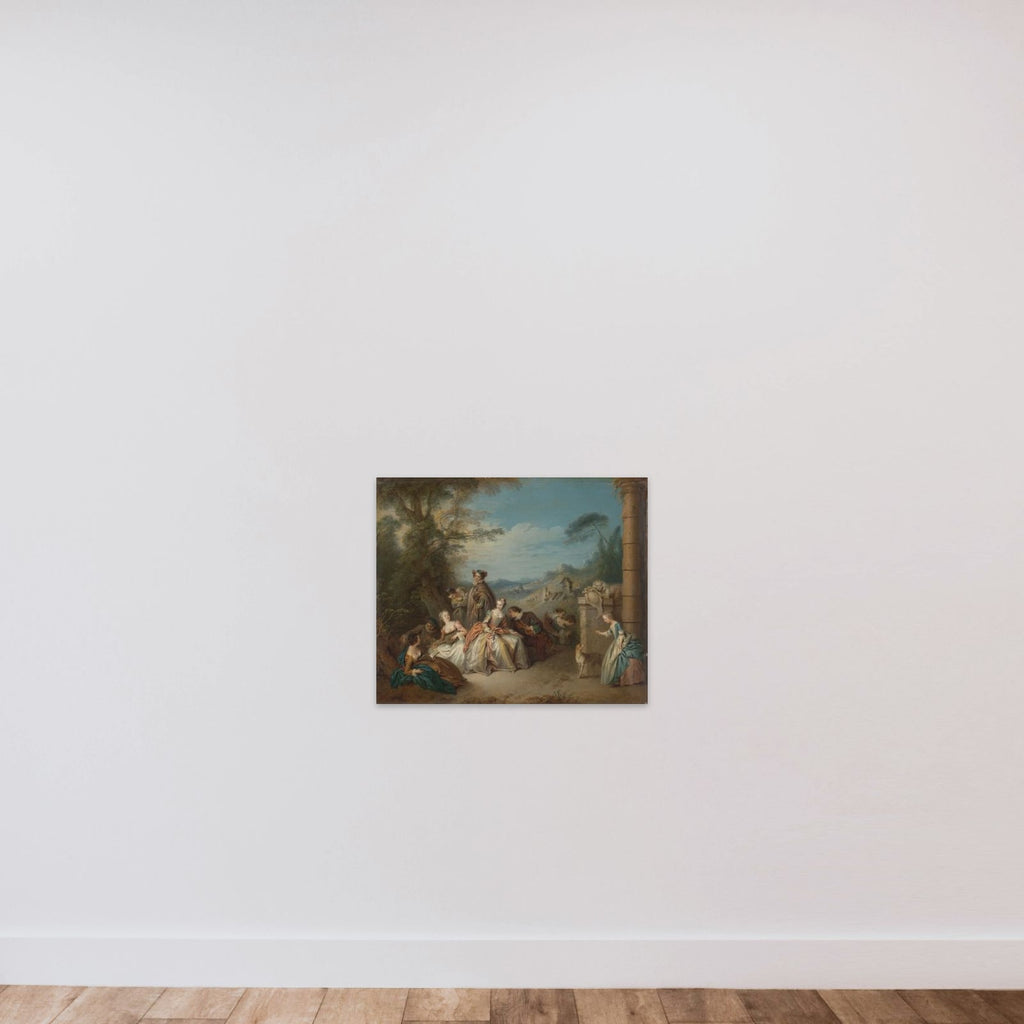 Fête galante in a Landscape unframed — shown to scale