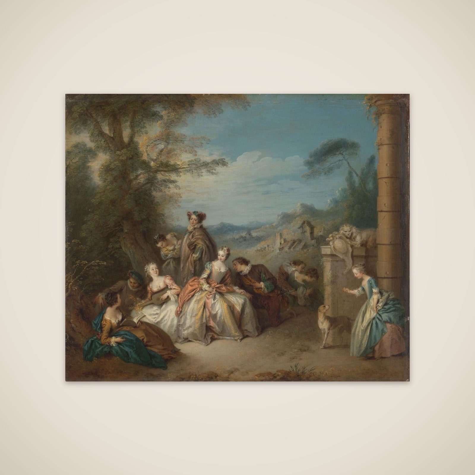 Fête galante in a Landscape unframed print
