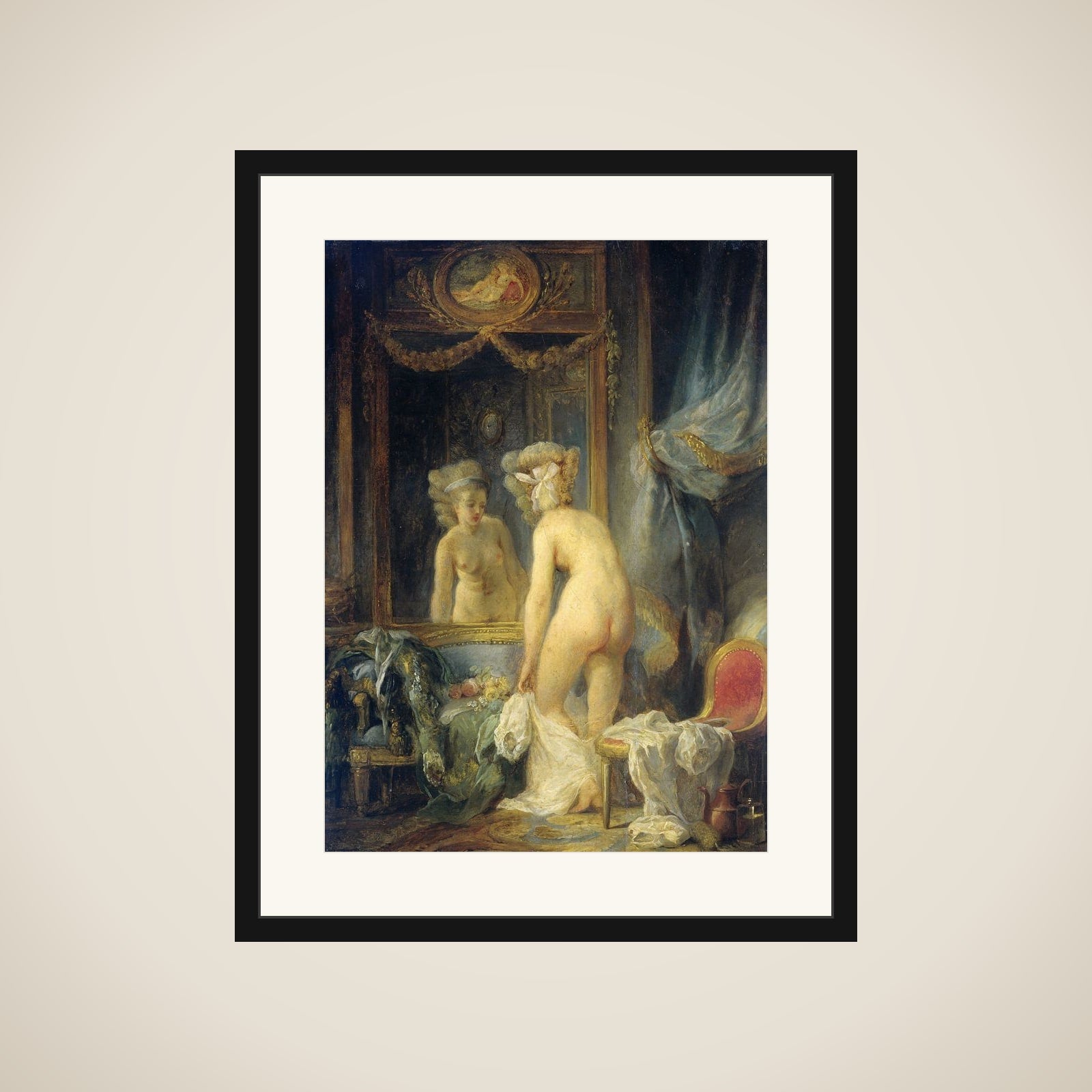 Morning Toilet framed