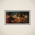 Shepherd Playing the Flute, and Four Shepherdesses framed